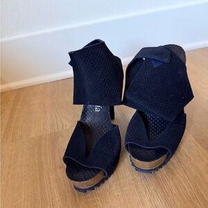 Pedro Garcia Navy heel Sandals